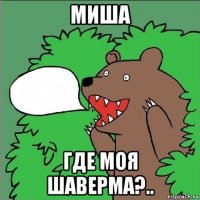 миша где моя шаверма?..