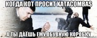 когда кот просит katacombas а ты даёшь ему обувную коробку