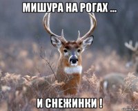 мишура на рогах ... и снежинки !