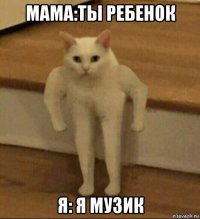 мама:ты ребенок я: я музик