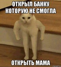 открыл банку которую не смогла открыть мама