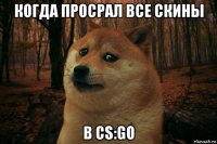 когда просрал все скины в cs:go