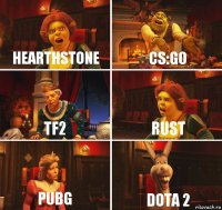 Hearthstone CS:GO TF2 RUST PUBG Dota 2