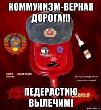 коммунизм-верная дорога!!! педерастию вылечим!