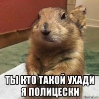  ты кто такой ухади я полицески