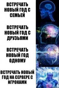 Встречать Новый год с семьей Встречать Новый год с друзьями Встречать Новый год одному Встречать Новый год на сервере с игроками