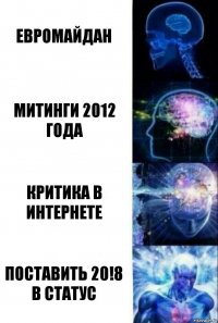 Евромайдан Митинги 2012 года Критика в интернете Поставить 20!8 в статус