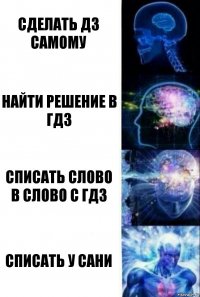 Сделать ДЗ самому Найти решение в ГДЗ Списать слово в слово с ГДЗ Списать у Сани