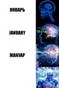 Январь January Жануар 