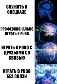 Служить в спецназе Профессионально играть в PUBG Играть в PUBG с друзьями со связью Играть в PUBG без связи