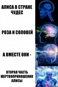 Алиса в стране чудес Роза и соловей А вместе они - Вторая часть жертвоприношения алисы