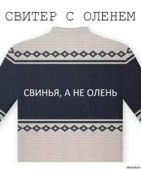 Свинья, а не олень