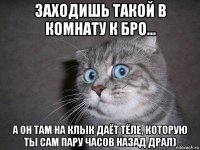 заходишь такой в комнату к бро... а он там на клык даёт тёле, которую ты сам пару часов назад драл)