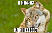 я няфя? или неееееет