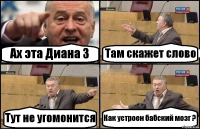 Ах эта Диана З Там скажет слово Тут не угомонится Как устроен бабский мозг ?