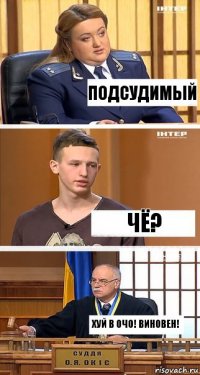 Подсудимый Чё? Хуй в очо! Виновен!