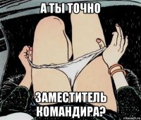 а ты точно заместитель командира?