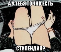 а у тебя точно есть стипендия?