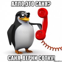 алло,это саня? саня, верни сотку!