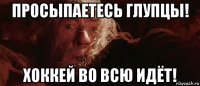 просыпаетесь глупцы! хоккей во всю идёт!