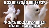 а зя апхуэдэ ящ1эрэ? ар сыт хуэдэ делягъэ? мыбде нобэ сытетыну иджы?