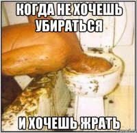 когда не хочешь убираться и хочешь жрать