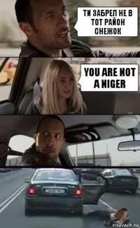 Ти забрел не в тот район снежок You are not a Niger