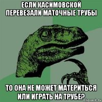 если касимовской перевезали маточные трубы то она не может материться или играть на трубе?