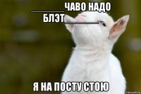 ______чаво надо блэт______ я на посту стою