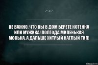 Не важно, что вы в дом берете котенка или мужика! Полгода миленькая моська, а дальше хитрый наглый тип!