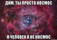 дим, ты просто космос я человек а не космос