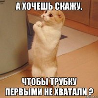 а хочешь скажу, чтобы трубку первыми не хватали ?