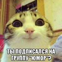  ты подписался на группу "юмор"?