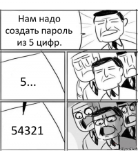 Нам надо создать пароль из 5 цифр. 5... 54321