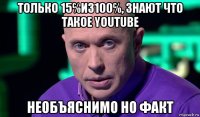 только 15℅из100℅, знают что такое youtube необъяснимо но факт