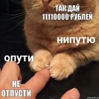 так дай 11110000 рублей не отпусти