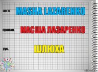 Masha Lazarenko Масша лазаренко шлюха