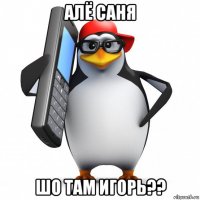 алё саня шо там игорь??