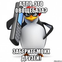 алло, это овощебаза? заберите моих друзей!