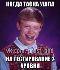 когда таска ушла на тестирование 2 уровня