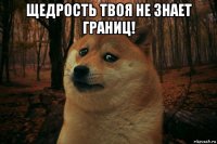 щедрость твоя не знает границ! 