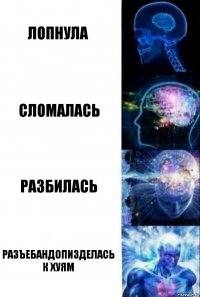 Лопнула Сломалась Разбилась Разъебандопизделась к хуям