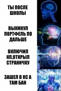 Ты после школы Выкинул портфель по дальше Включил кп,открыл страничку Зашел в кс а там бан