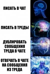 писать в чат писать в треды дублировать сообщения треда в чате отвечать в чате на сообщения из треда