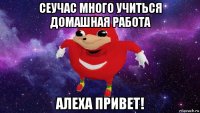 сеучас много учиться домашная работа алеха привет!