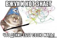 вжух и кот знает что денис ебет свою мать!