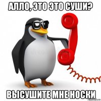 алло, это это суши? высушите мне носки