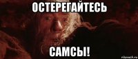 остерегайтесь самсы!