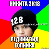 никита 2к18 редкий вид гопника