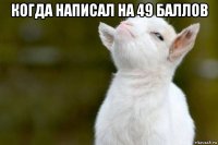 когда написал на 49 баллов 